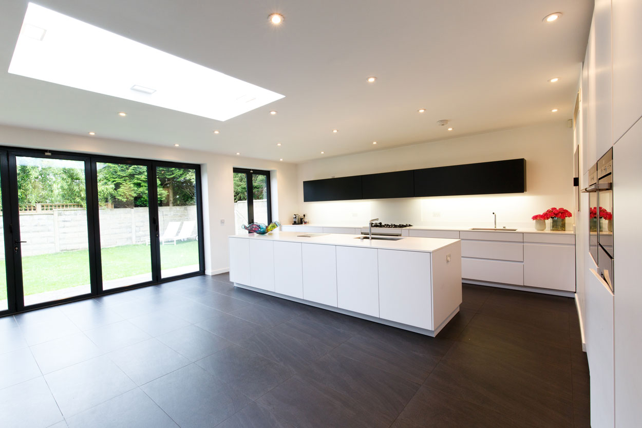 Lugano Design kitchen project — open-plan kitchen