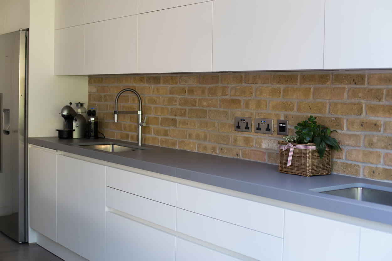 Lugano Design kitchen project — sink and worktop detail